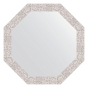 Зеркало с фацетом в багетной раме EVOFORM OCTAGON 73 соты алюминий BY 3747