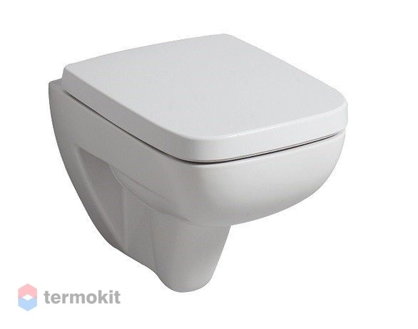 Унитаз подвесной Geberit Renova Compact Square с сиденьем микролифт 206145000+572120000