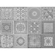 Керамогранит Aparici Kilim Black Natural (Mix из 12 без подбора) 59,55х59,55