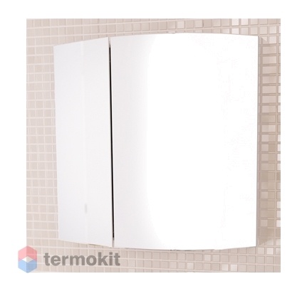 Зеркальный шкаф Comforty Лаура-60-2 подвесной белый глянец 00003119850