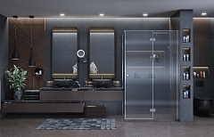 Душевой уголок Ambassador Diamond 2000x1200x800 хром правый 12011107R