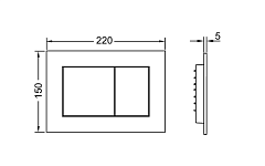 Клавиша смыва TECE Now черный глянец 9240403