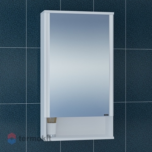 Зеркальный шкаф СанТа Вегас 50 подвесной белый глянец 700177