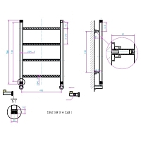 Электрический полотенцесушитель Boheme Chromo 752x500 хром арт. 710