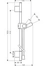 Штанга для душа Hansgrohe AXOR Uno 0,90 м хром 27989000