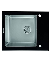 Мойка для кухни Seaman Eco Glass вентиль-автомат нержавеющая сталь SMG-610B.B
