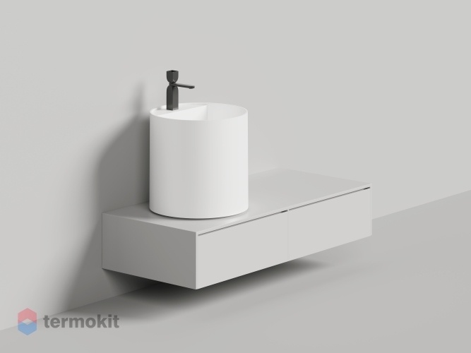 Раковина Salini ARMONIA ROUND TOP 03 S-Stone белый матовый 130423T1M