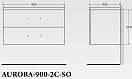 База под раковину Belbagno AURORA подвесная 90 AURORA-900-2C-SO-CP Cemento Pallido