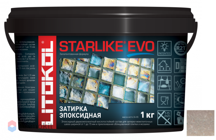 Затирка Litokol эпоксидная Starlike Evo S.113 Neutro 1кг