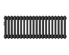 Стальной трубчатый радиатор Kohr Heim 3030/20 секций с боковым подключением 3/4 черный