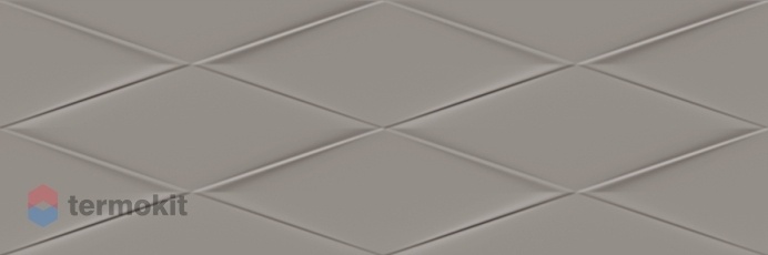 Керамическая плитка Cersanit Vegas настенная рельеф серый (VGU092) 25x75