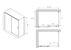 Душевой уголок ABBER Komfort 2000x1500x900 хром AG93150-S92