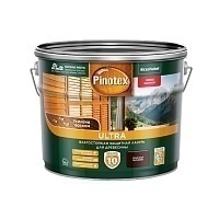 Pinotex Ultra,Влагостойкая защитная лазурь для древесины, с воском, палисандр, 9л
