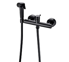 Смеситель с гигиеническим душем Bravat черный D9141BW-RUS