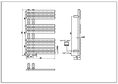 Электрический полотенцесушитель Boheme Venturo 800x500 белый матовый арт. 723-MW