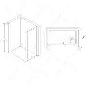 Душевая перегородка RGW 700х1950 хром 01220107-11