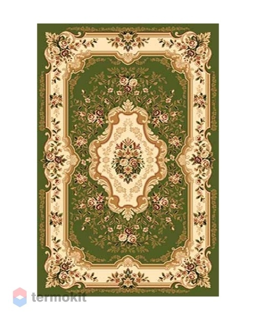 Ковёр Merinos Valencia 80x150 прямоугольный зелёный/бежевый d017