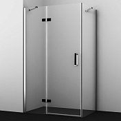 Душевой уголок WasserKRAFT AllerBLACK MATT 2000x1200x800 хром/черный левый 10H06LBLACK MATT