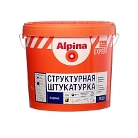 Декоративная штукатурка на полимерной основе Alpina EXPERT Strukturputz R20 /колеруемая /структура &quot;короед  2мм&quot;, 16 кг