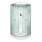 Душевая кабина Deto L 80x80 Хром (рифленое стекло) L 908 стандартная