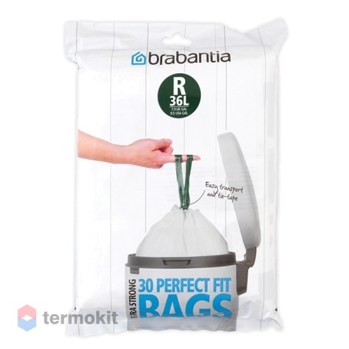Мешки для мусора Brabantia PerfectFit размер R 36 л упаковка-диспенсер 20 шт 115646