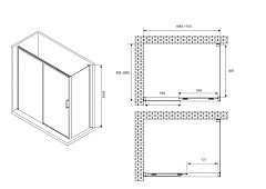 Душевой уголок ABBER Komfort 2000x1700x1000 хром AG93170-S102