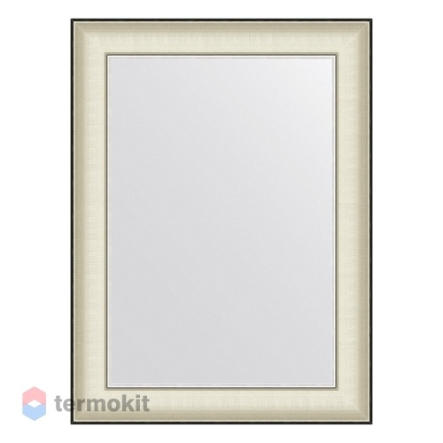 Зеркало в багетной раме EVOFORM DEFINITE 58 белая кожа с хромом BY 7626