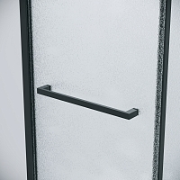 Душевой уголок Grossman Style 1950x1100x900 (стекло шиншилла) левый черный матовый 120.K33.05.1190.21.02