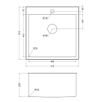 Мойка для кухни EMAR PVD черный EMB-116 PVD Nano Dark