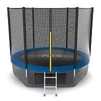 Батут с внешней сеткой и лестницей Evo Jump External 10ft (Blue) + нижняя сеть