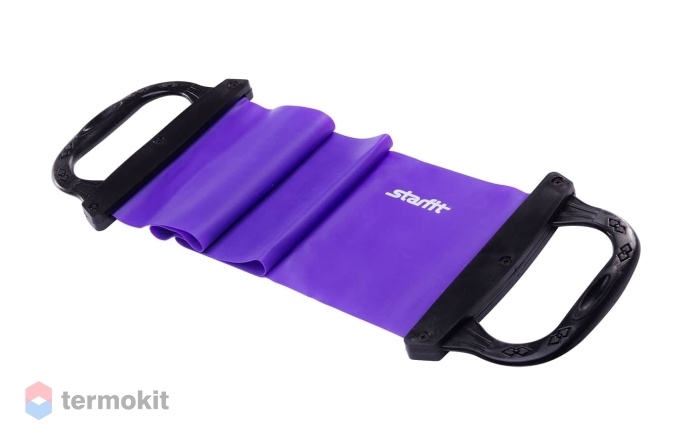 Эспандер ленточный Starfit ES-202 жесткая ручка, фиолетовый
