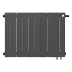 БиМеталлические радиаторы Royal Thermo PianoForte Noir Sable 500 с нижним подключением