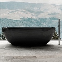 Прозрачная ванна ABBER Kristall 1650x780 черный AT9701Onyx