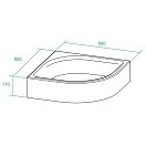 Душевой поддон IDDIS Optima Home 900x900x170 белый P29W