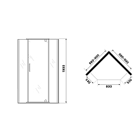 Душевой уголок Niagara Eco 1900x990x990 хром NG-1010-14D