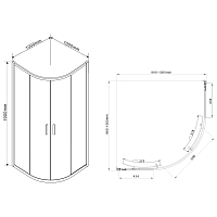 Душевой уголок Vincea Garda 1900x1000x1000 хром VSQ-1G100CL