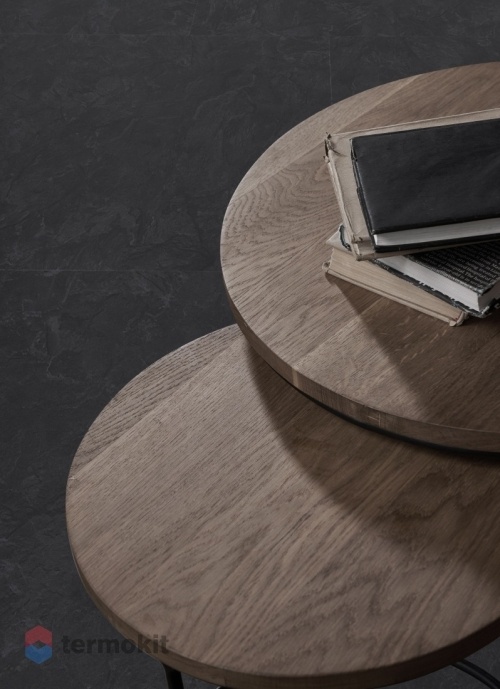 Кварцвиниловая плитка Vinilam Ceramo Stone 6 мм Сланцевый Черный 61607