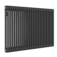 Стальной трубчатый радиатор Kohr Heim 2057/26 секций с боковым подключением 3/4 черный
