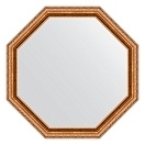 Зеркало с фацетом в багетной раме EVOFORM OCTAGON 72 версаль бронза BY 3726