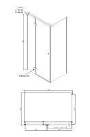 Душевой уголок Ambassador Diamond 2000x1200x800 хром левый 12011104L