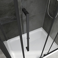 Душевой уголок ABBER Schwarzer Diamant 1950x1500x600 черный матовый AG30150BH-S60B