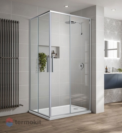 Душевой уголок Vincea Slim-U 2000x1000x800 хром VSS-2SU8010CL