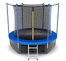 Батут с внутренней сеткой и лестницей Evo Jump Internal 12ft (Sky) + нижняя сеть