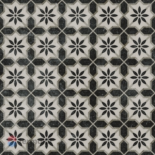 Керамическая плитка Kerama Marazzi Фреджио VT/A294/SG1544N декор 1 черно-белый 20x20
