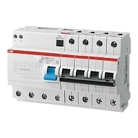 Дифференциальный автомат ABB 4-полюсный DS204 AC-C40/0,03 6мод. Артикул: 2CSR254001R1404