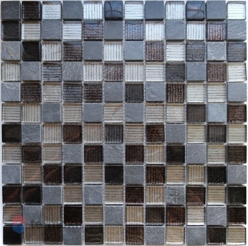 Мозаика Caramelle Mosaic Naturelle Alcantara nero (2,3x2,3) 29,8x29,8