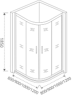 Душевой уголок Good Door Latte 1850x800x800 (матовое стекло) ЛА00015