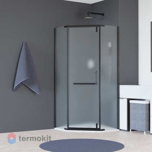 Душевой уголок RGW Hotel HO-081B 1950x1000x1000 черный (матовое стекло) 350608100-24