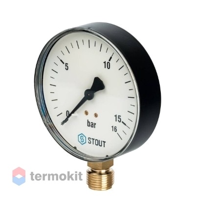 STOUT Манометр радиальный DN 100 мм 1/2"