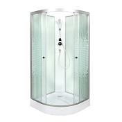 Душевая кабина Deto L 90x90 Хром (рифленое стекло) L 909 N без крыши